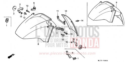 FRONT FENDER VFR750FJ de 1988